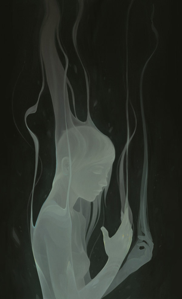 First 100% digital illustration by Ashley Mackenzie. Work with a slightly-transparent ghostliness touch.