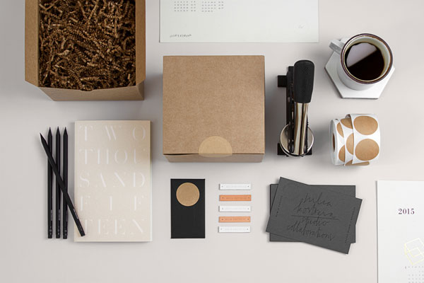 2015 stationery by Julia Kostreva - Packaging and stationery around the studio and shop.