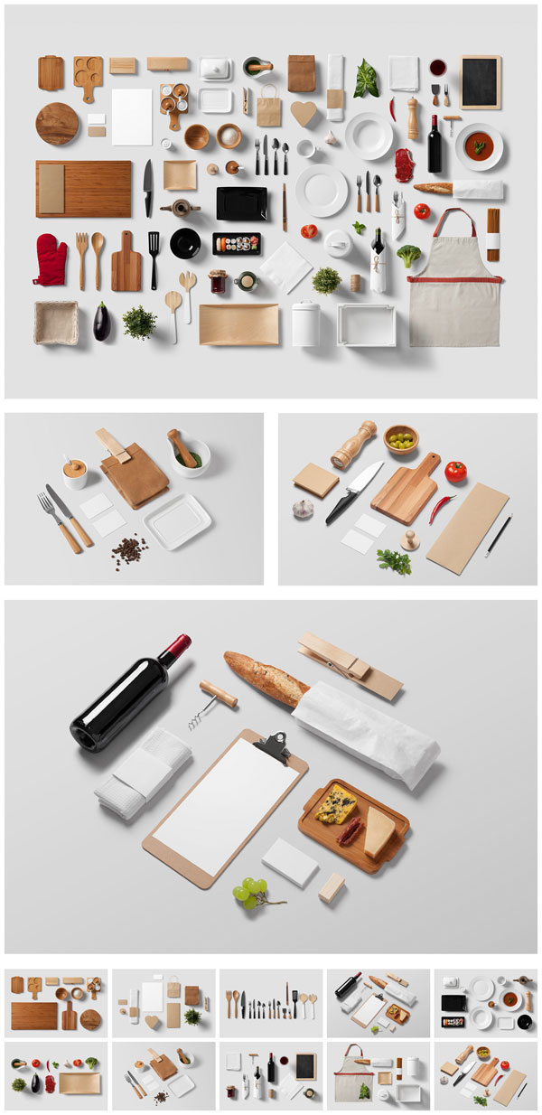 The Restaurant and Food branding mock-up.