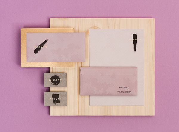 Noble printed collateral of the  Japanese restaurant branding.