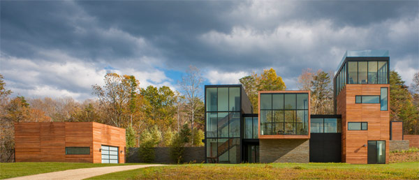 View of the house in Rappahannock County, Virginia by Robert M. Gurney's architectural office.