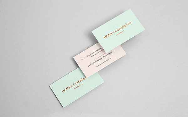 A set of business cards.
