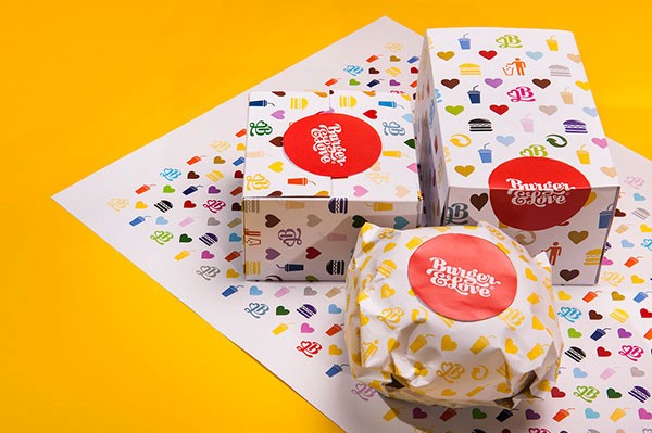 Close up of the food packaging design.