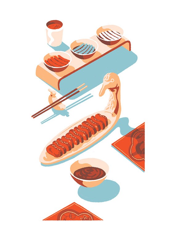 Asian food illustration.