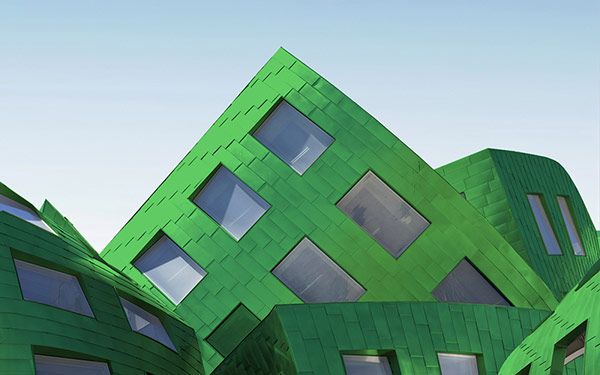 Brand imaging of architecture in the typical green.