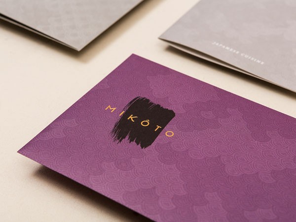 Close up of the stationery.