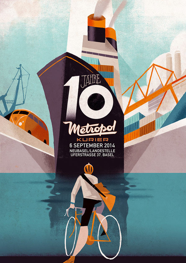 10 years of Metropol Kurier - Illustrations by Riccardo Guasco.