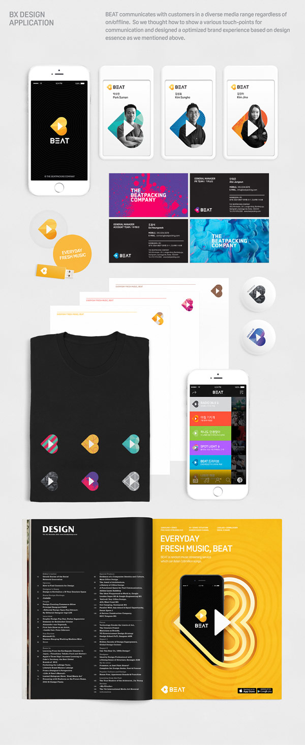 Design and brand experience by Plus X for BEAT, a free music streaming service.