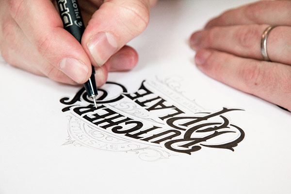 Hand-drawn logotype design by Stockholm, Sweden based graphic designer and illustrator Martin Schmetzer.