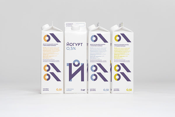 Milk packaging design by Ermolaev Bureau.