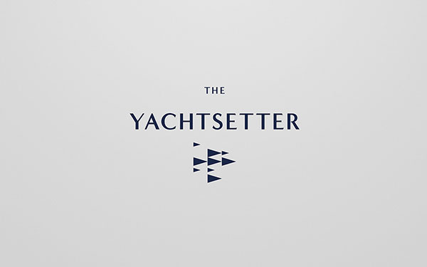 The Yachtsetter - blue logo and logotype.