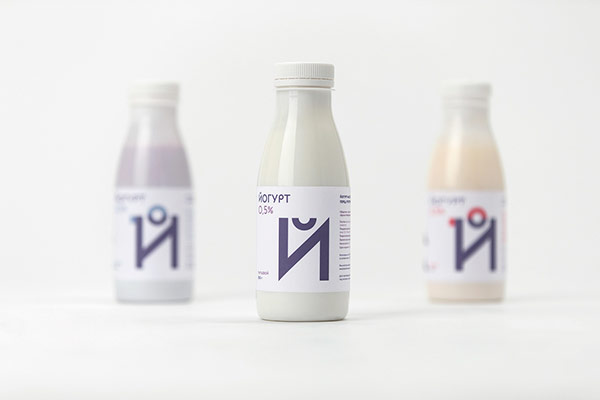 Dairy bottles - packaging design.