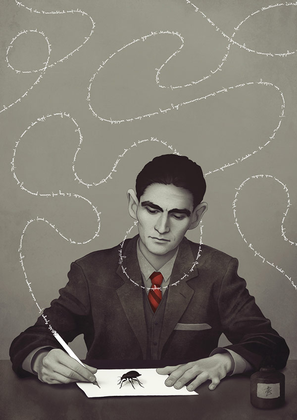 Franz Kafka illustration by Björn Griesbach.