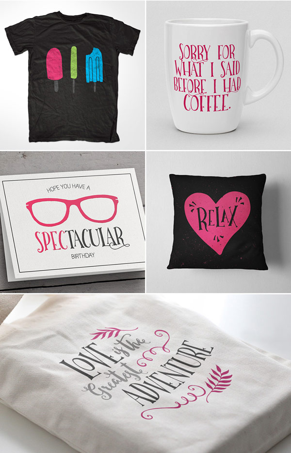 Some examples of use - all things offer a nice hand-lettered look.