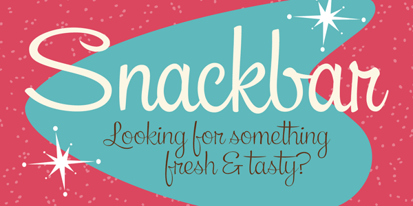 The Snackbar font family was designed for people who are looking for something fresh and tasty.