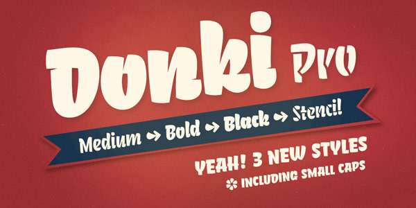 The Donki Pro font family by Gunnar Link.