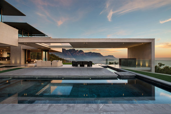 The house provides 360 degree views of the mountains.