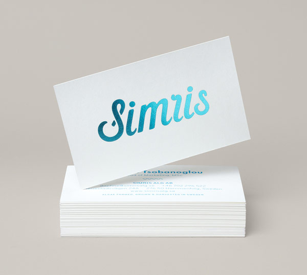 Simris business cards.