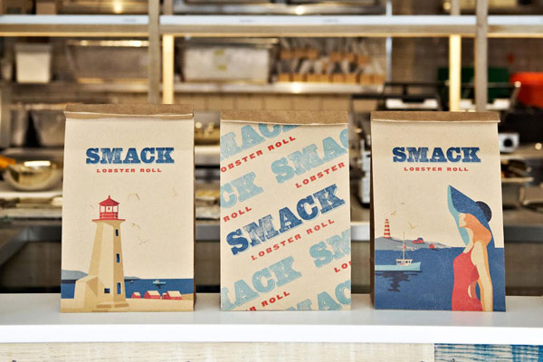Smack Lobster Roll - branding by & SMITH design.