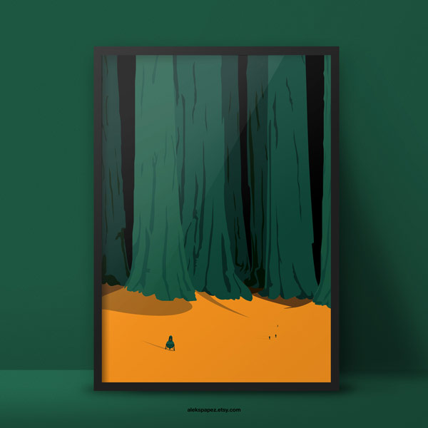 Woods print of the Space Question series.