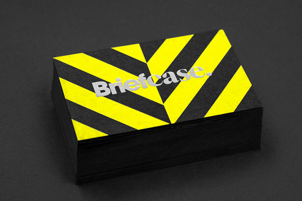 Business card of the Briefcase brand identity.