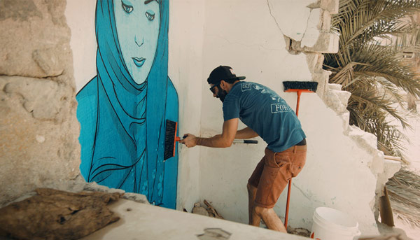 Still from Art Of One, a new series of short film portraits focusing on Dubai-based artists.