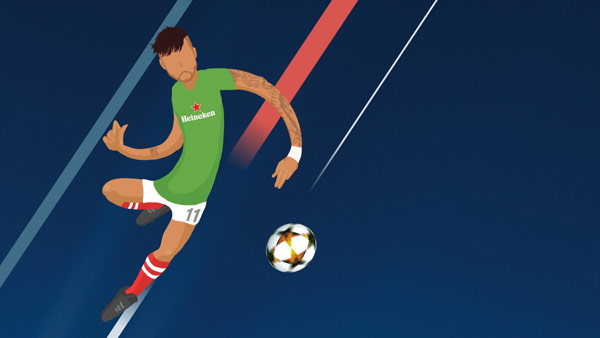 Footballer illustration and animation.