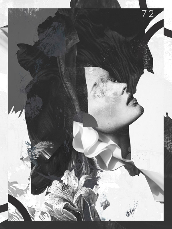 Work from a series of black and white collages created in 2015.