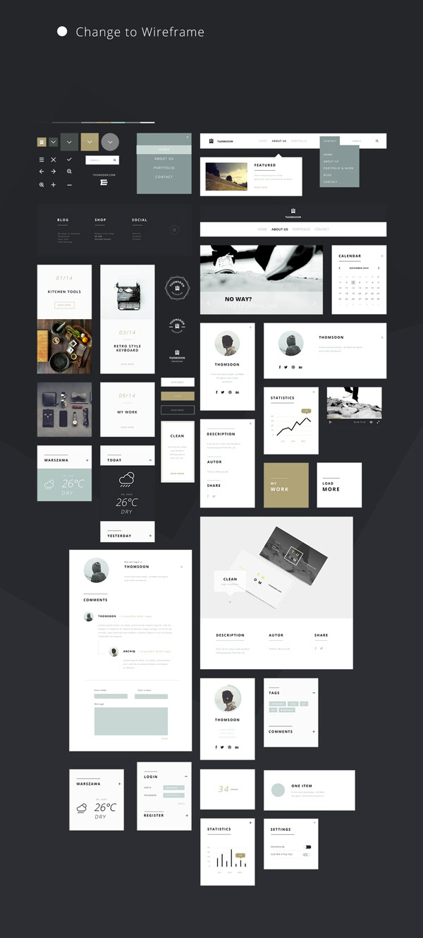 You can use these designs for diverse user interfaces in your web and mobile design projects.