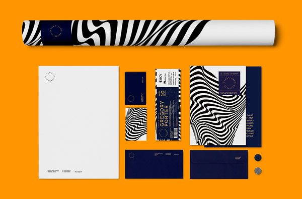 Branding materials and printed collateral of the Cully Jazz Festival.