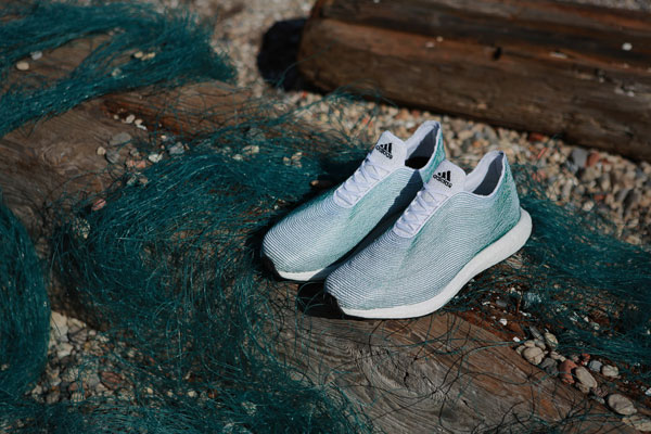 Innovative footwear made from sustainable materials, a concept by adidas and Parley for the Oceans.