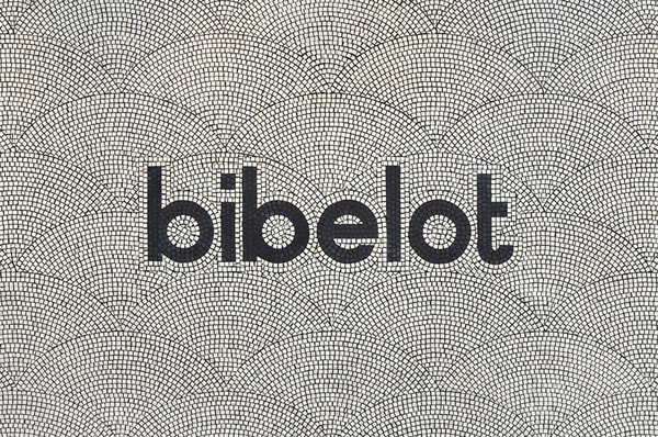 Bibelot logotype with background pattern illustration created by branding and graphic design studio A Friend Of Mine.