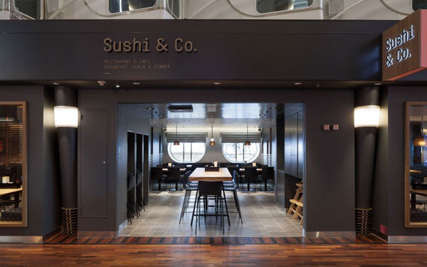 Sushi & Co., a sushi restaurant on a Baltic Sea cruise ship.