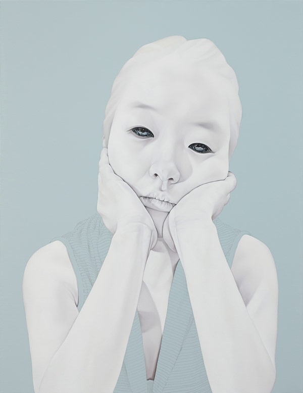 Melancholy, indifference or sadness, this portraiture by artist Sungsoo Kim has a strong expression.