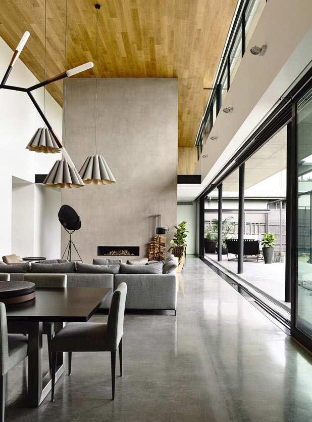 The modern interior design of the house.