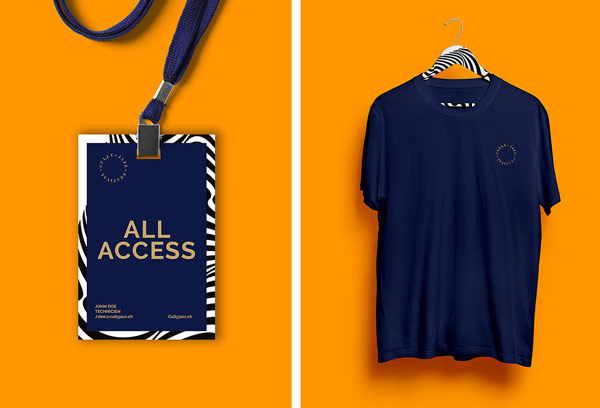 Accreditation card and t-shirt design.