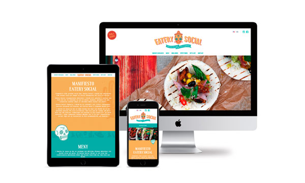 Web design with responsive mobile version.