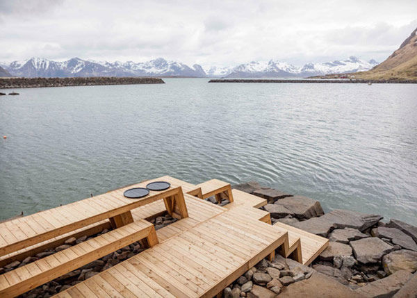 This sauna was placed within an amazing nordic landscape.