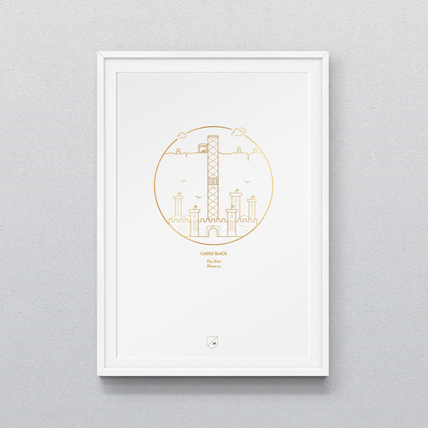 Castle Black print from a series of Game of Thrones prints created by Dean Smith.