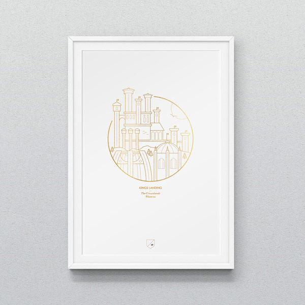 Game of Thrones - Kings Landing art print in the size A3.