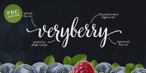 Veryberry Pro typeface.