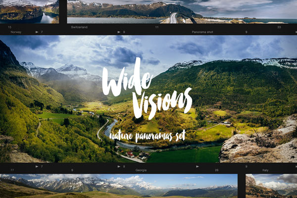 Wide Visions, a nature panorama set of breathaking landscapes for download.