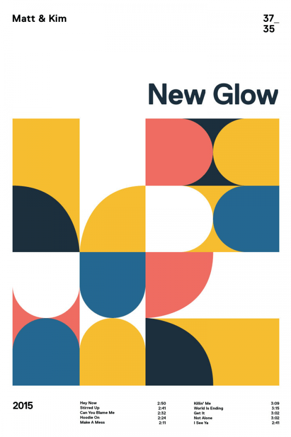 Matt and Kim – New Glow – Minimalist poster design.