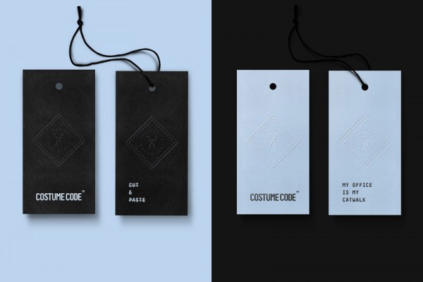 Also the hang tags are created in two color versions.