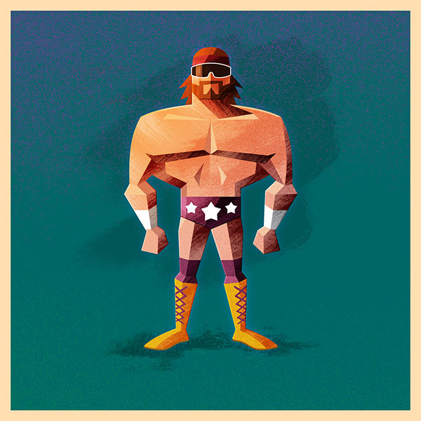 Randy Savage the Macho Man. Work from the The Starkade Series.