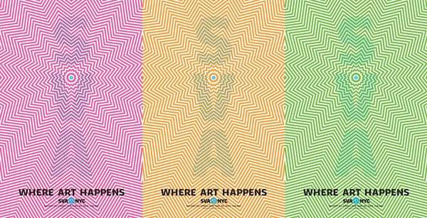 Where Art Happens SVA Subway Poster Series – design by  Mirko Ilic for School of Visual Arts.