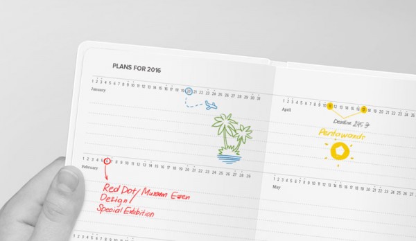 The Levsha diary includes different sections such as space for personal data, notes or a calendar section.