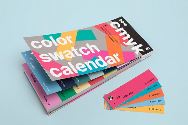 The third edition of the popular CMYK color swatch calendar from Peter von Freyhold.