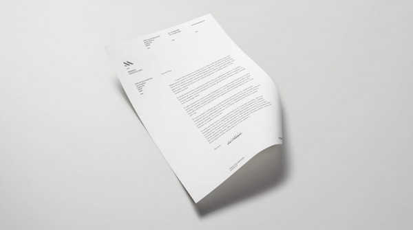 Simple and clean stationery design.
