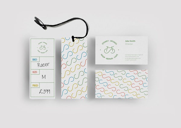 Hang tags and business cards.